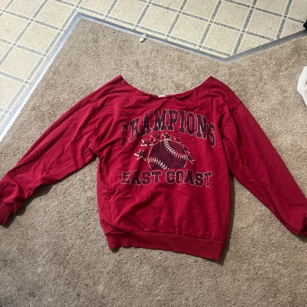 Cute off the shoulder sweatshirt
